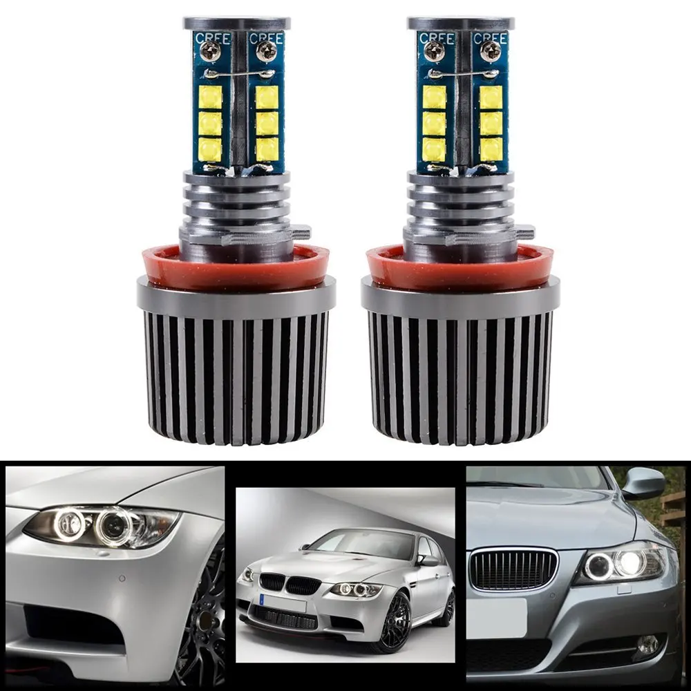 

2X 120W White CREE Chip LED Angel Eyes Light Set For BMW 128i 135i 328i 335i 525i 530i 550i Z4 M3 X5 X6