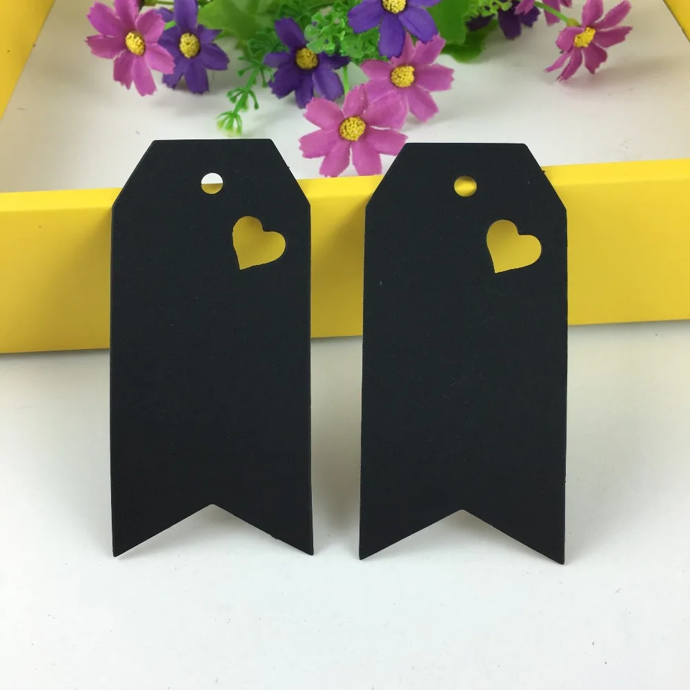 Free Shipping 200 PCS/Lot 9.5*4.5 cm Jewelry Kraft Blank Marked Tags Jewelry Hang Tag Cards Accept custom logo add extra cost