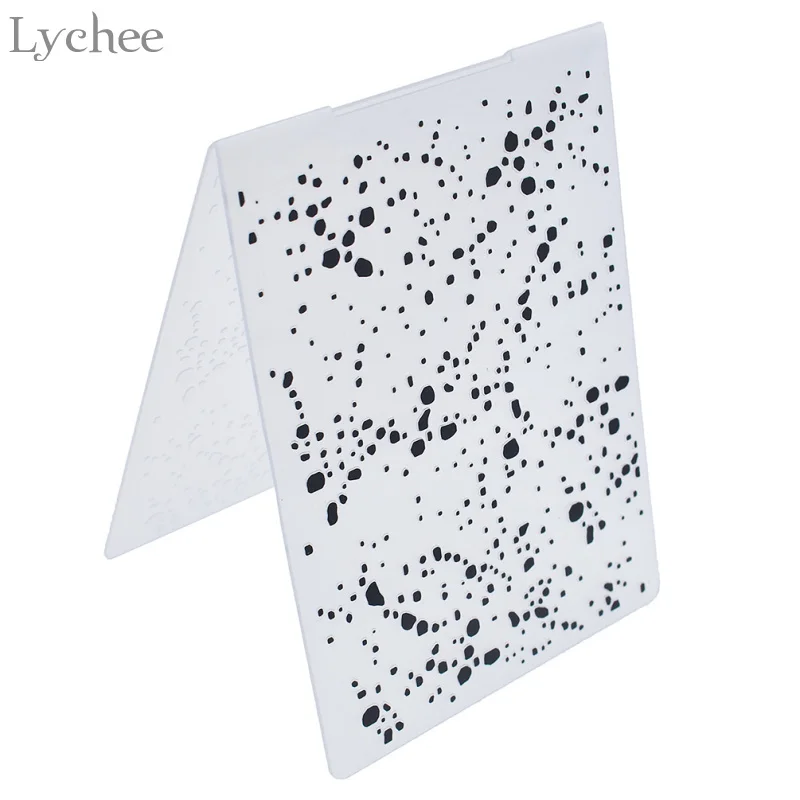 Lychee Life Irregular Graffiti Plastic Embossing Folder For Scrapbook DIY Album Card Plastic Template Stamp Card Making Decor