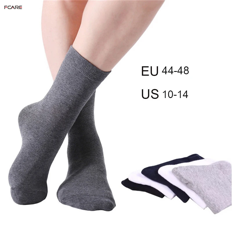 Fcare 10PCS=5 pairs 46, 47, 48 big cotton plus size socks large big size heren sokken grote maat dress business socks