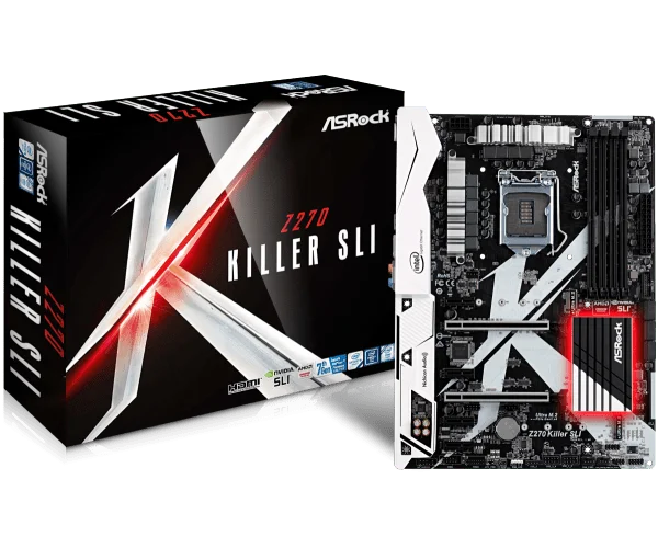 

Материнская плата ASROCK Z270 KILLER SLI 1151 DDR4 ATX, поддержка 6 поколений 7 поколений I3 8100