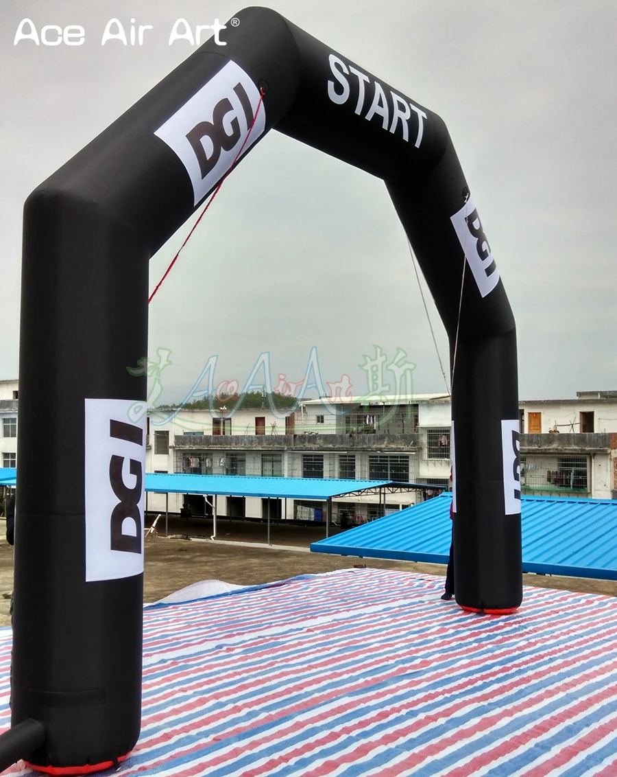 6mWx3.3mH Of Custom Opblaasbare Vierkante Boog Toren Start Finish Archway Met Blower Voor Sport En Atletische Evenementen