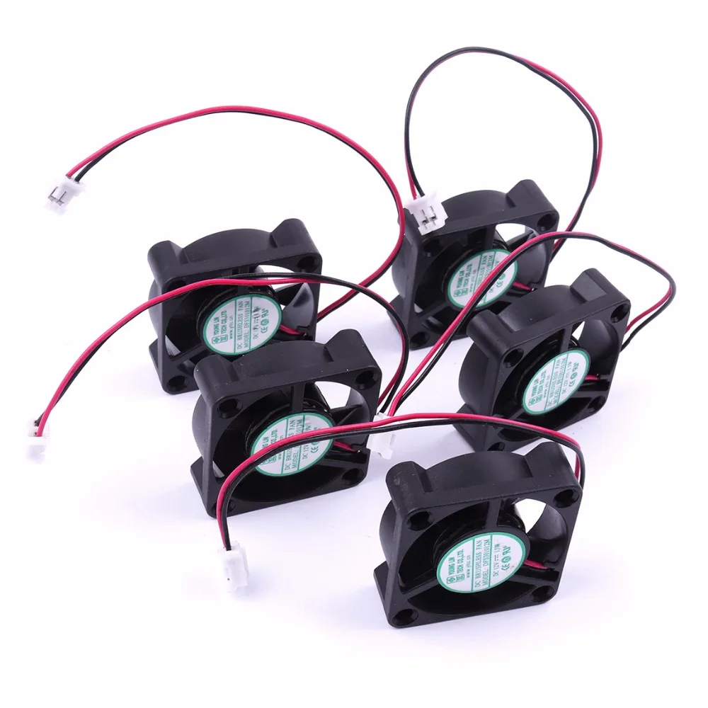 NEW 5PCS DC12V 0.08A Mini Cooler Brushless DC Fan 30*30*10mm Cooling Radiator Brushless Fan For Dissipating Heat Generated