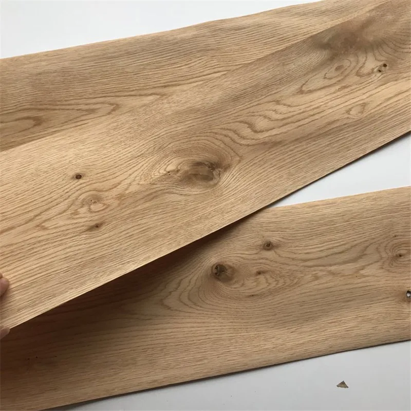

5x Natural Wood Veneer Vintage with Burl Oak for Furniture 20x250cm 0.5mm Thick