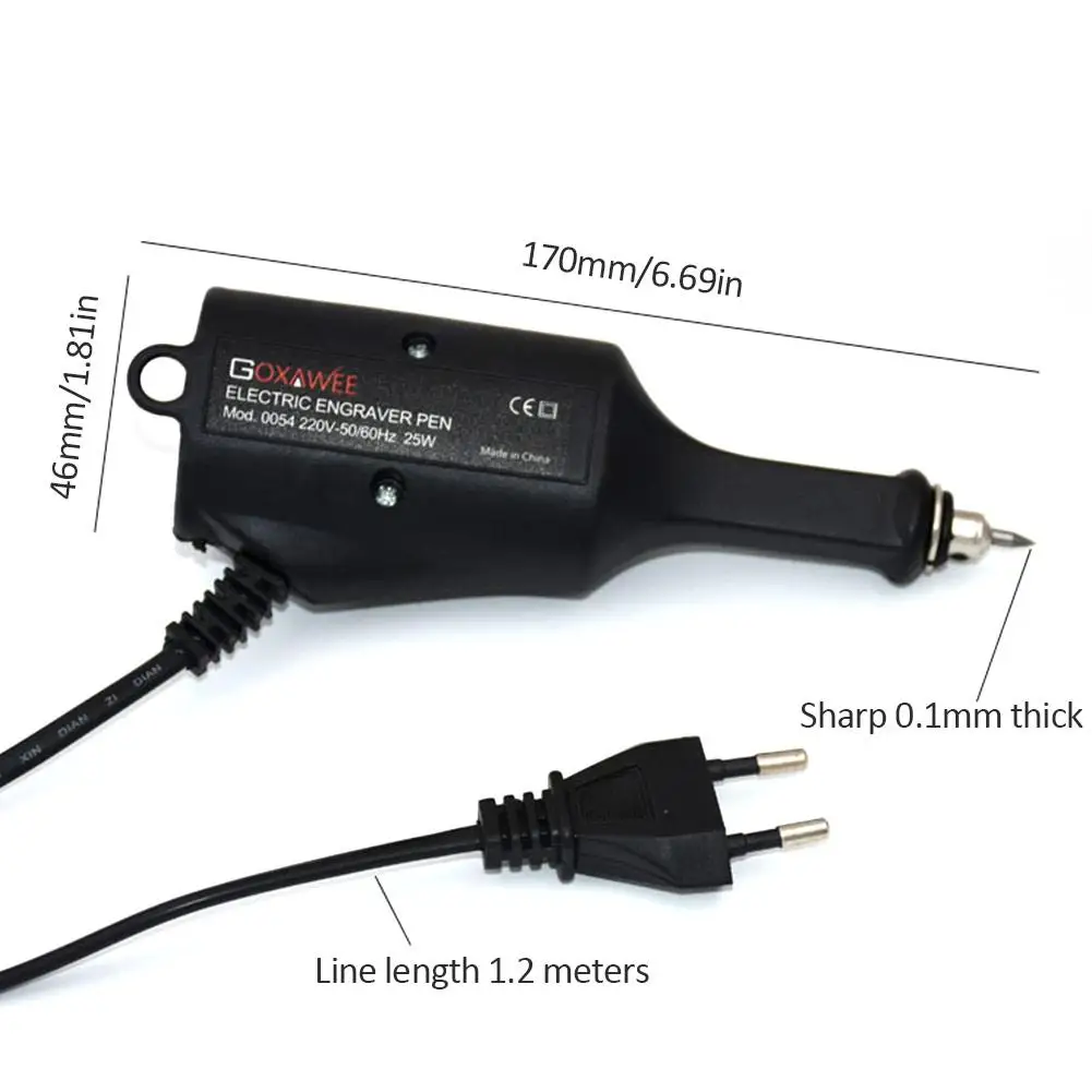 Imagem -03 - Gravura Elétrica Carving Pen Plotter Machine para Chiseling Dicas em Metal Vidro de Madeira Cerâmica Plástica Superfície de Pedra 220v