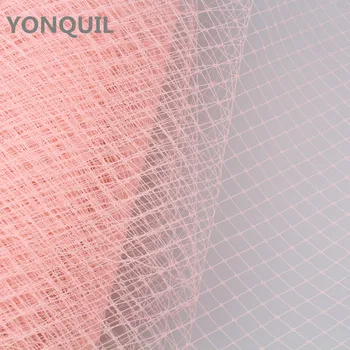 여성용 핑크 새장 베일 그물 베일, 밀리너리 베일, DIY 패브릭, 매혹적인 기본 소재, 헤드피스 모자, 로트당 10 야드, 25 cm
