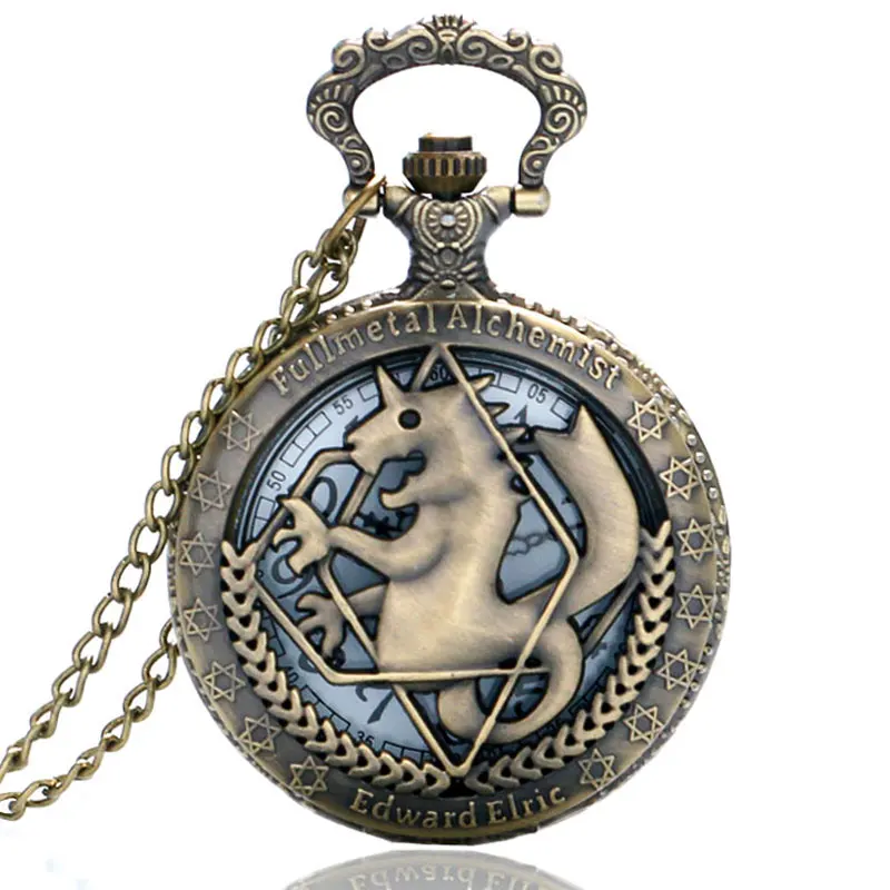 Meerdere Stijlen Fullmetal Alchemist Dull Poolse Zakhorloge Zilveren Ketting Hanger Mannen Quartz Horloges Luxe Kerstcadeaus