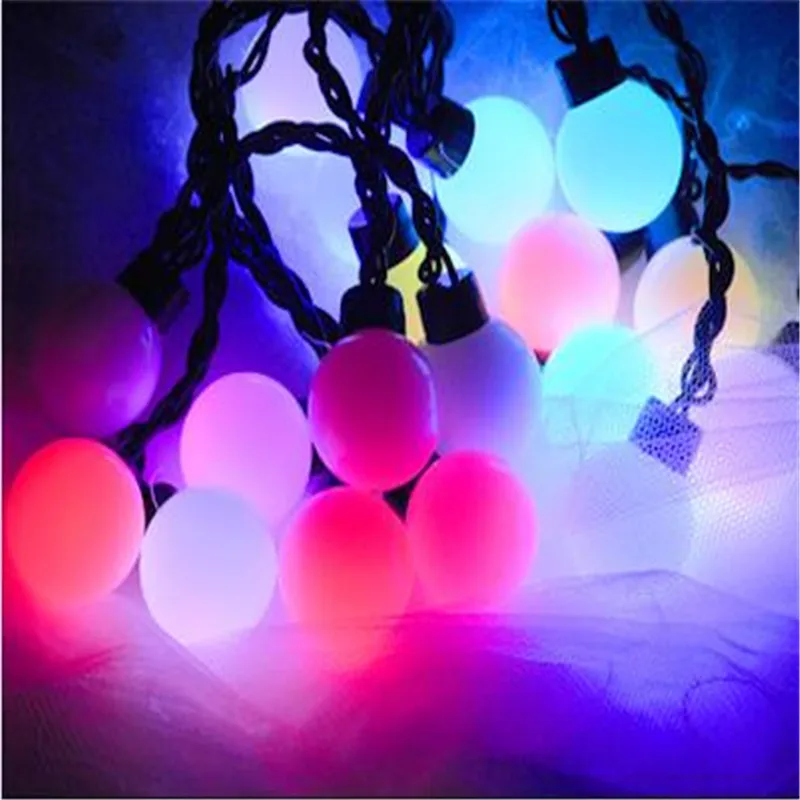 5m Big Globe Balls Colorful LED String Lights Outdoor Creative Indoor Decorations Festival Tree Lights Garden Fairy Lights H-17