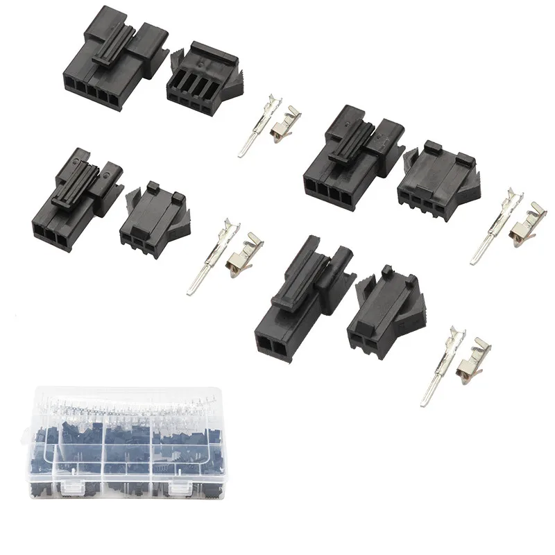 

YT 600Pcs 2/3/4/5 Pin Dupont Jumper Cable Wire Pin Header Crimp Housing Connectors With Hook Male Female Connectors 2.54mm