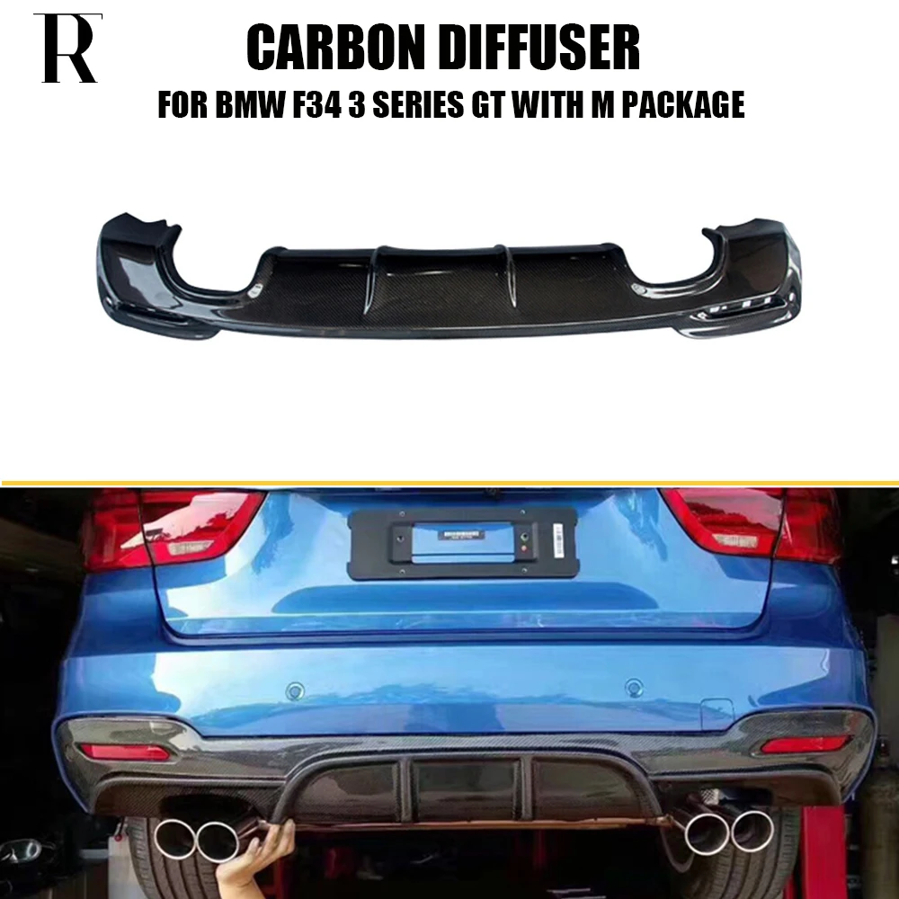 Carbon Fiber Rear Bumper Diffuser for BMW F34 320 GT 328 GT 330 GT with M Package 2014 - 2019