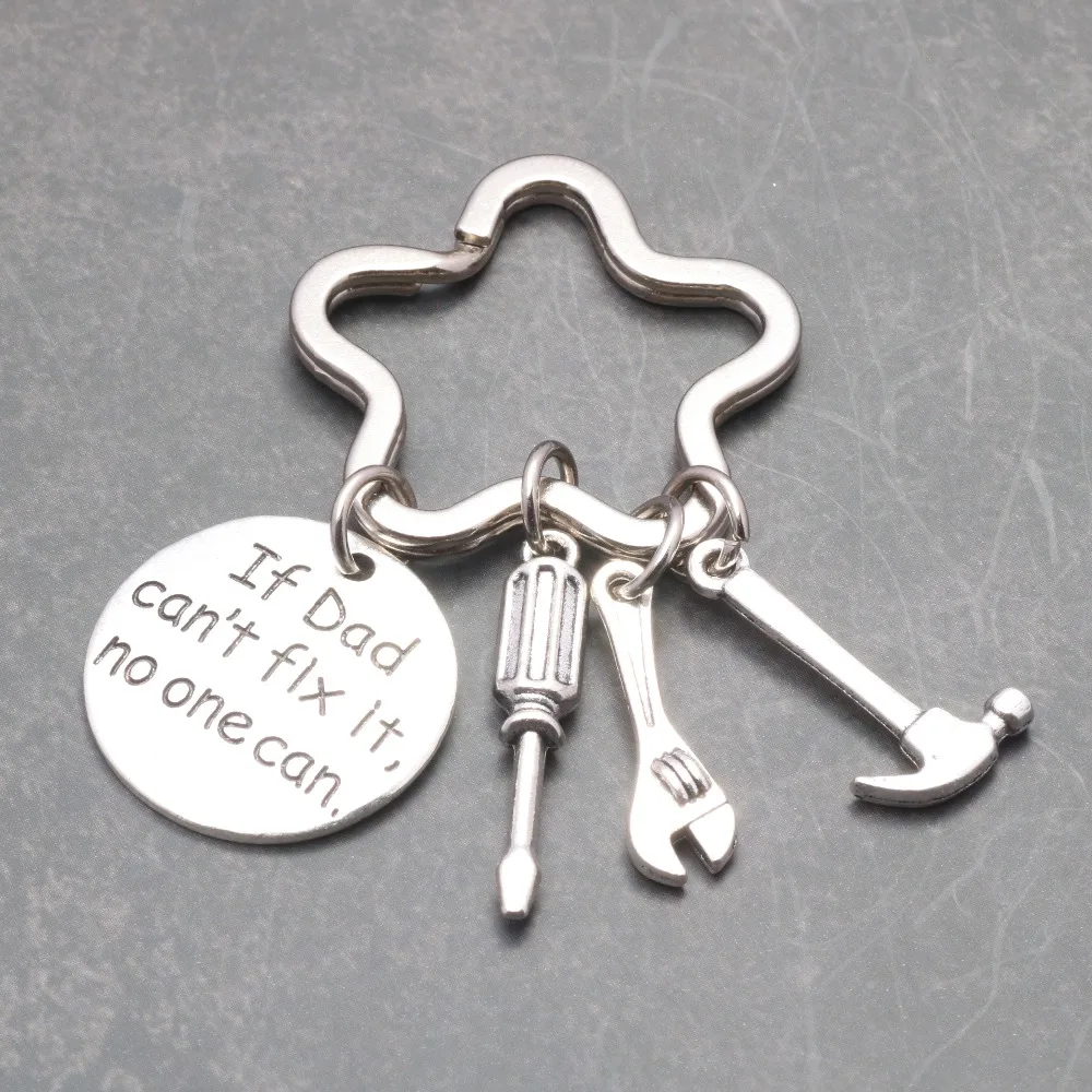 New Family Jewelry If Dad can`t fix it, no one can Man Father's Day Papa Birthday Party Charm Llaveros Gifts Tool Key Chains