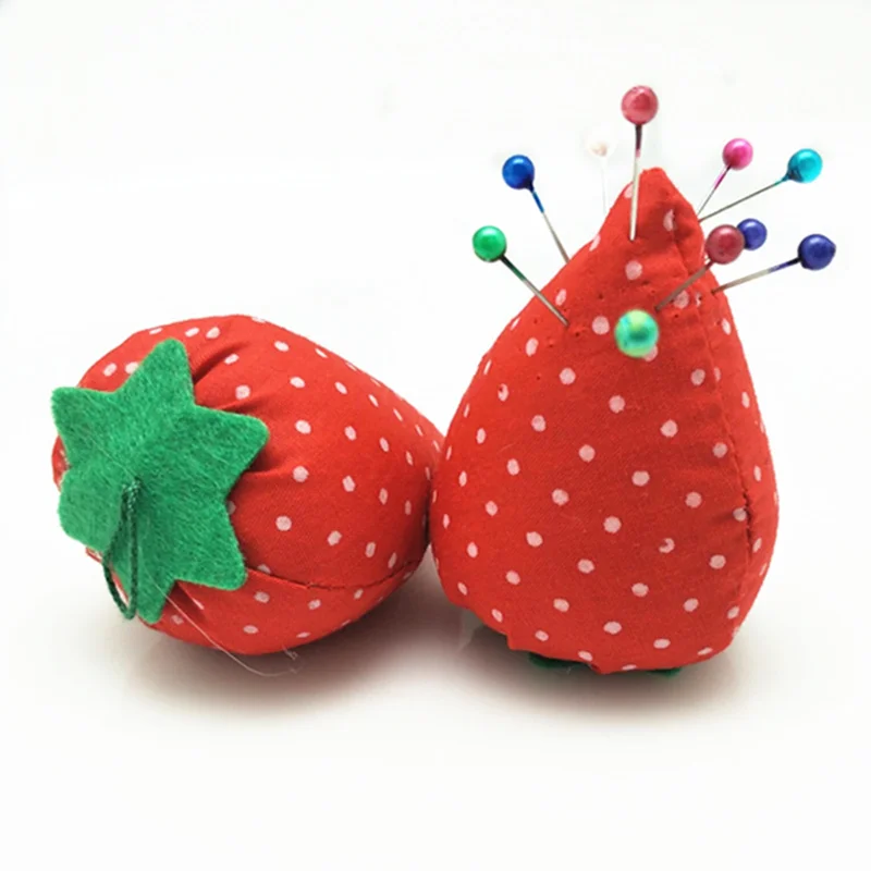 1pcs Strawberry Shaped Needle Pin Cushion With Elastic Wrist Belt DIY Handcraft Tool for stitch sewing needlework BB5533