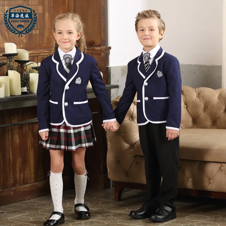 girls-school-uniform-british-style-kindergarten-uniform-primary-school-clothes-student-coat-4pcs-full-set-coat-shirt-ect-d-0511