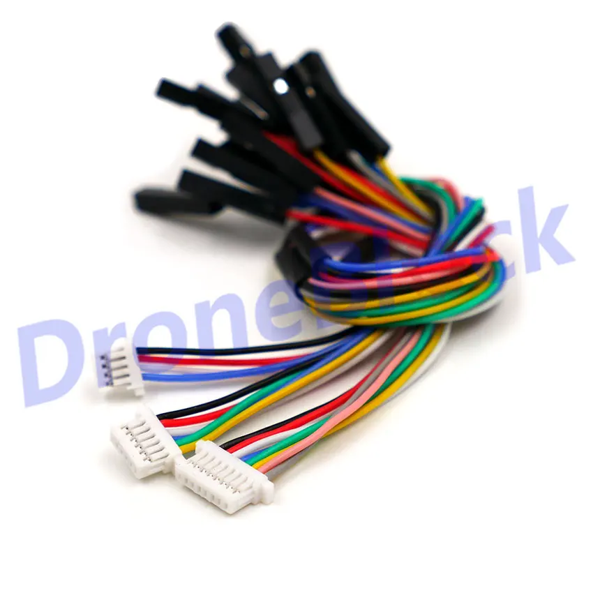 6PCS 4p 6p 8p Wire Cable for Omnibus F4 F7 SPRacing F3 SPARK2 F7 silicon JST SH1.0 15cm Betaflight Cleanflight Racing Drone