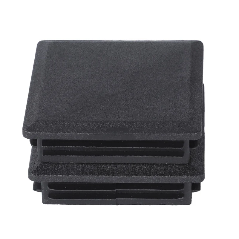 80mm x 80mm square plastic cover tube plug-in end plug 2 pieces shelf cushion plug black dust cover plug