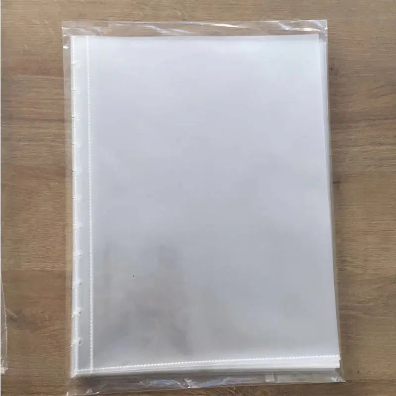 2019 New Arrive Yiwi A4 Transparent Pvc Bag 25 Sheets  Mushroom Disc Hole Information Booklet For Happy Notebook