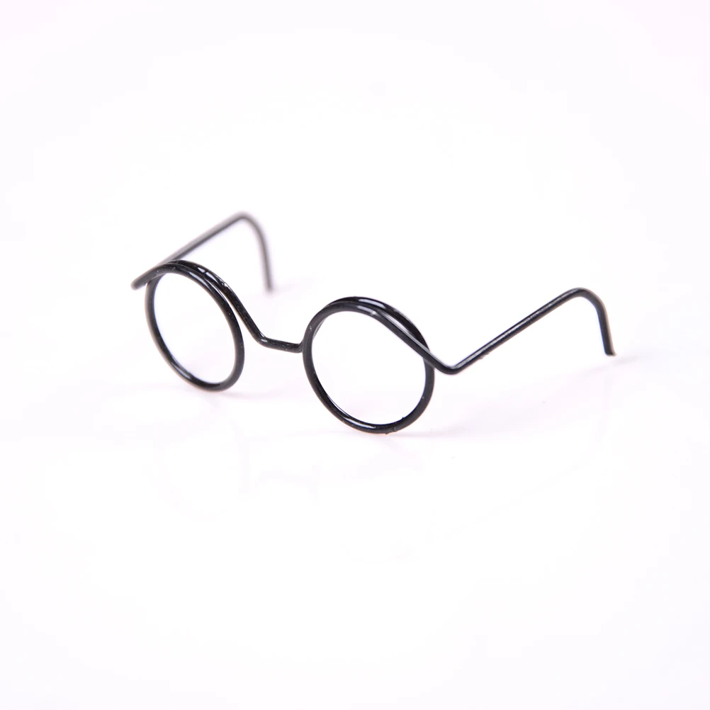 2PCS Top Selling Fashion Round Frame Lensless Retro Cool Doll Glasses For BJD Doll 1/6 30cm Doll Accessories