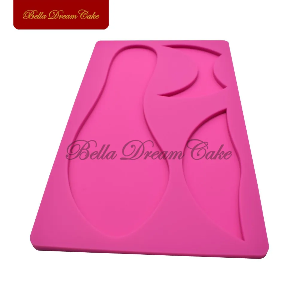 3D High-Heeled Shoes Silicone Molds DIY Handmade Lace Mat Fondant Sugarcraft Mols Cake Decorating Mould Cake Tool Bakeware