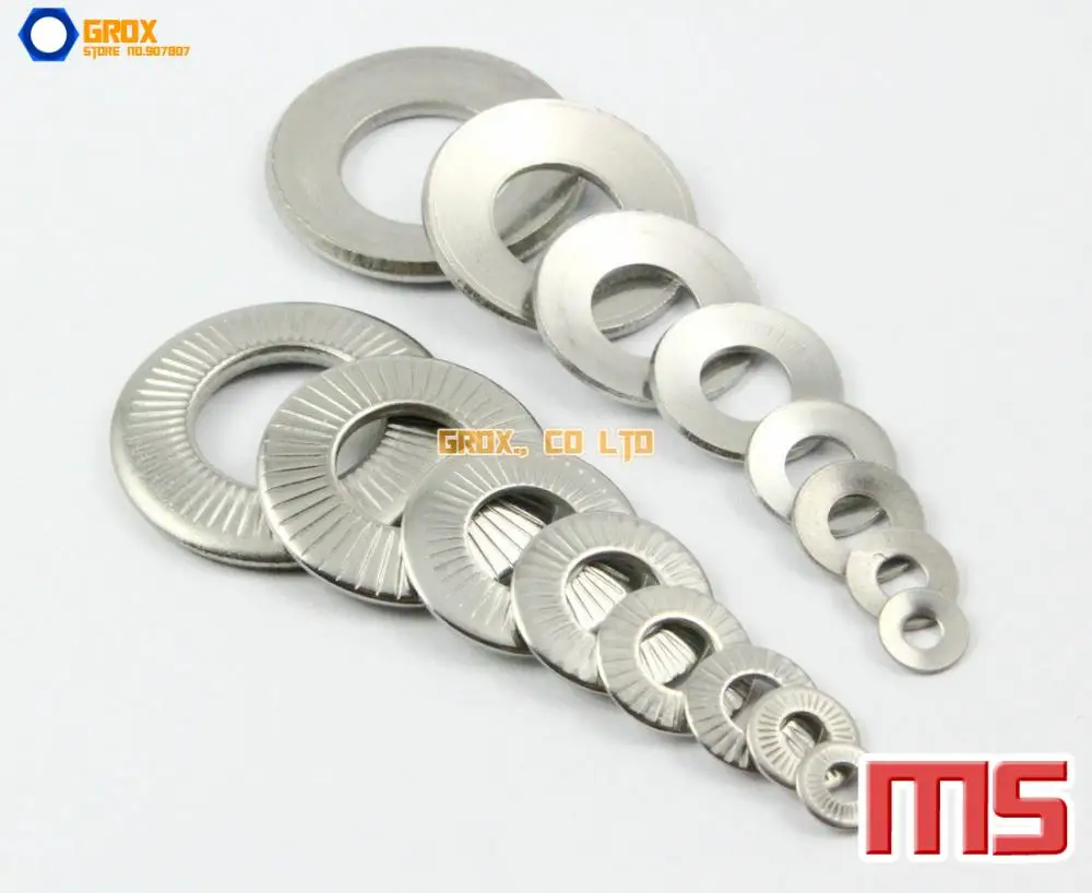 100 Pieces M5 304 Stainless Steel Lock Washer