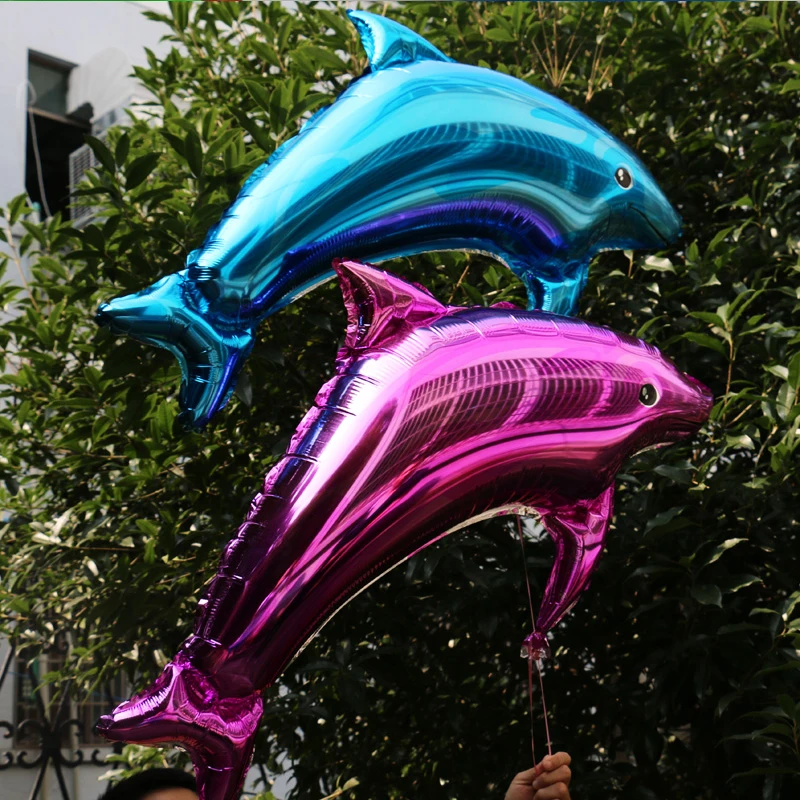 Balon aluminiowy w kształcie delfina, dekoracja na wesele, urodziny, przyjęcie, akcesoria dekoracyjne, balony aluminiowe.