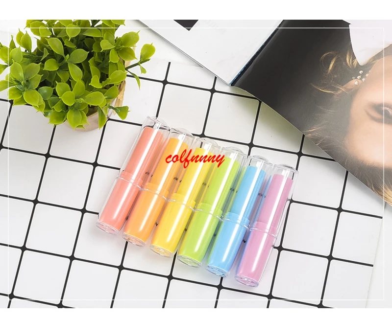 500pcs/lot Fast Shipping Empty Colorful lip balm lipstick tube bottle Mouth Lip Balm Stick Sample Cosmetic Container