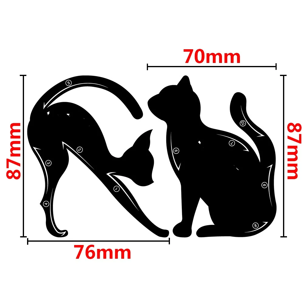 2Pcs Women Cat eye Line Pro Eye Tool set Eyeliner Stencils Template Shaper Model