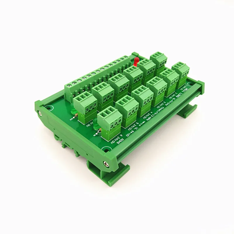 DIN Rail Mount PLC12 channel NPN Input Screw Connector Module IO photoelectric proximity switch sensor terminal block.