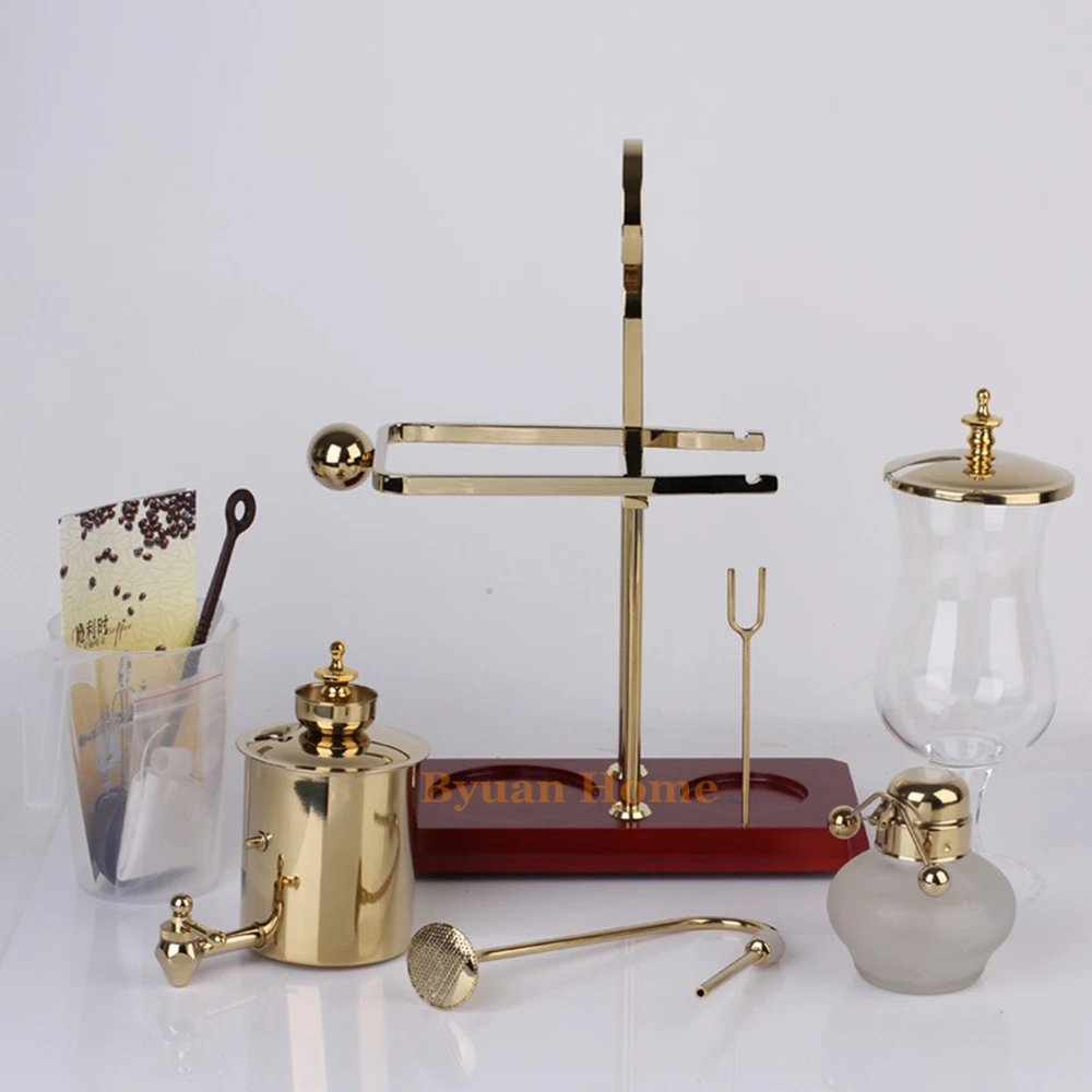 J design gold/silver Royal balancing siphon coffee machine/belgium coffee maker with gift box