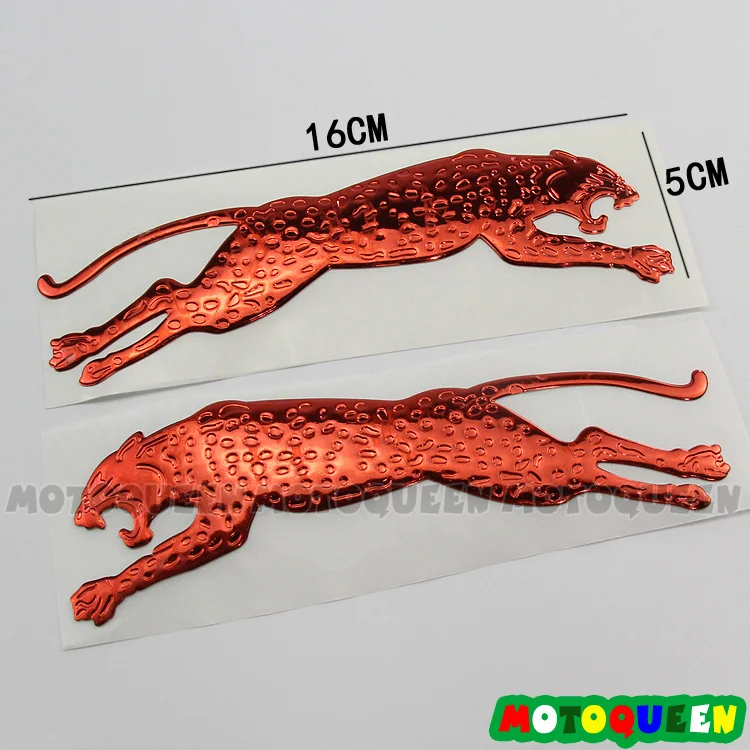 3D Leopard Auto Motocicleta Etiqueta, Emblema do capacete do caminhão, Tank Pad Decalques para Haley, Honda, Yamaha, Ninja, Kawasaki, Suzuki, 2pcs, par