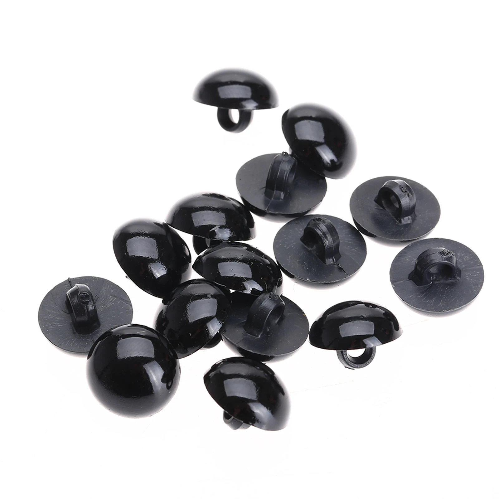 100Pcs Black Buttons Mushroom Domed Sewing DIY Animal Eyes Toy Diy Buttons Sewing Garment Leather Craft 9/10/11.5/12.5/15/20mm