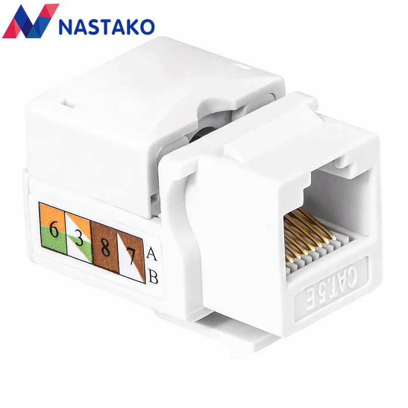 Cat5 Cat5e RJ45 Keystone Jack RJ45 Connector Module Information Socket UTP Network Cable Adapter Keystone FOR AMP Punch Down