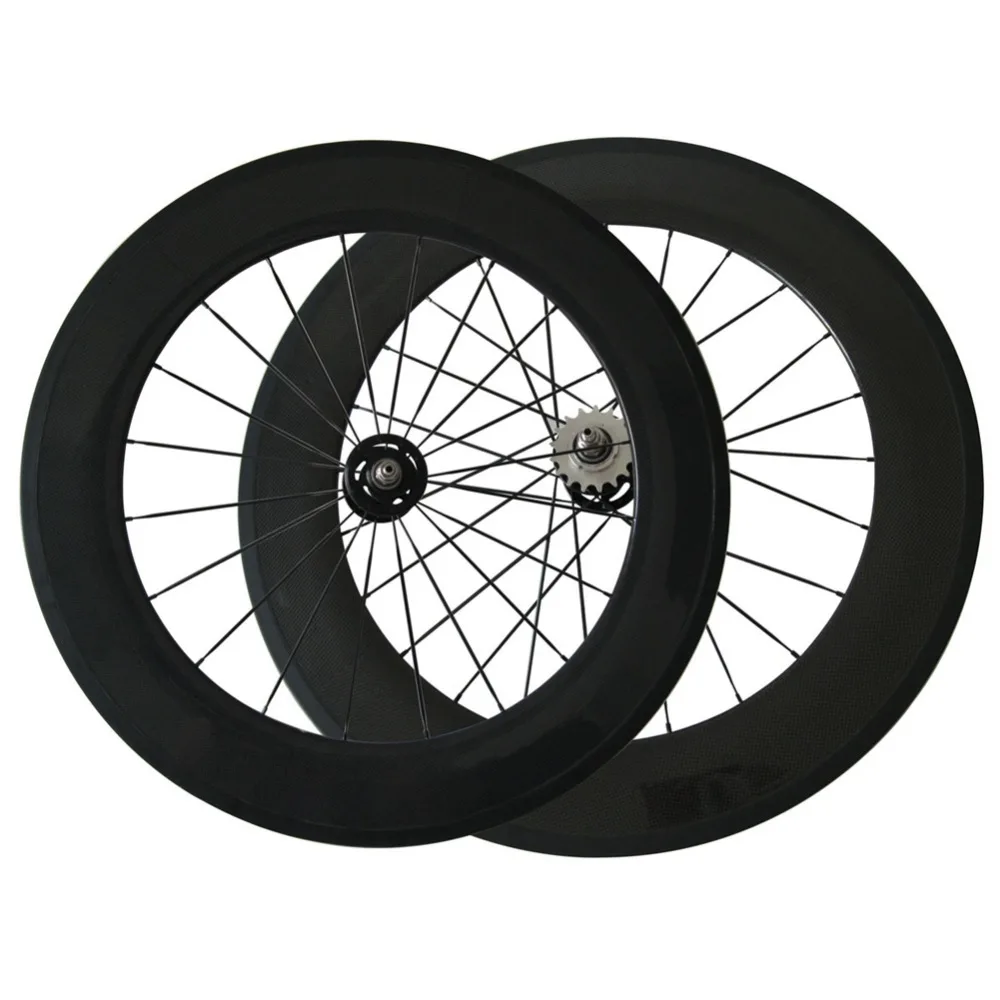 700C Carbon Track bike wheelset 25mm width 38/50/60/88mm depth Clincher Tubular Flip Flop fixed gear Single Speed bike wheels