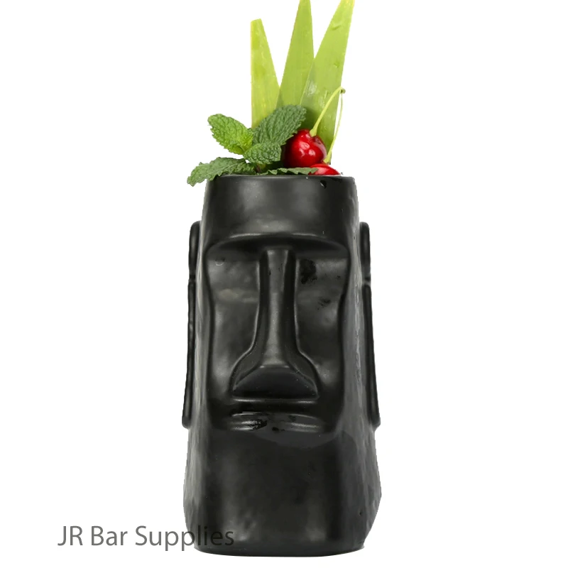 1 PCS 650ml Easter Island  Hawaii Tiki Mugs Cocktail Cup Beer Beverage Mug Wine Mug