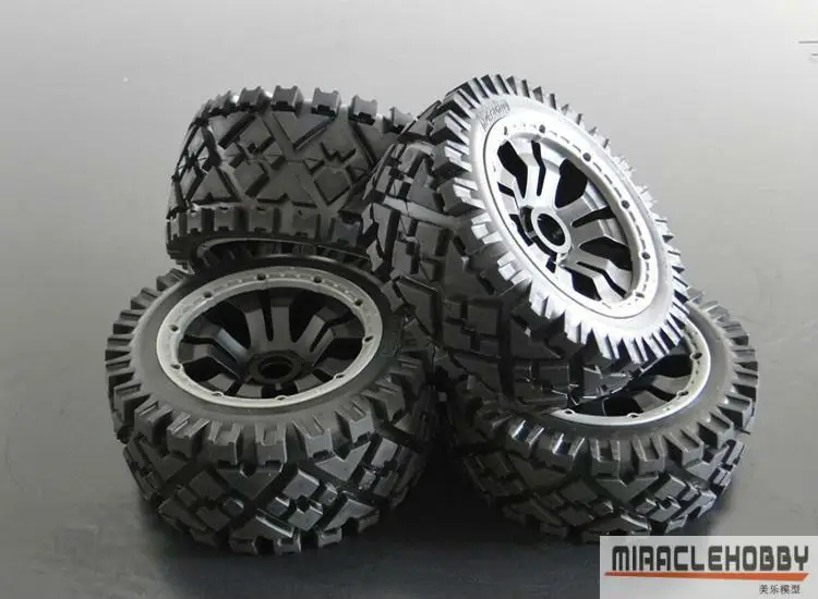 

All terrain off-road wheel assembly Deep tread for 1:5 HPI KM ROVAN BAJA 5B
