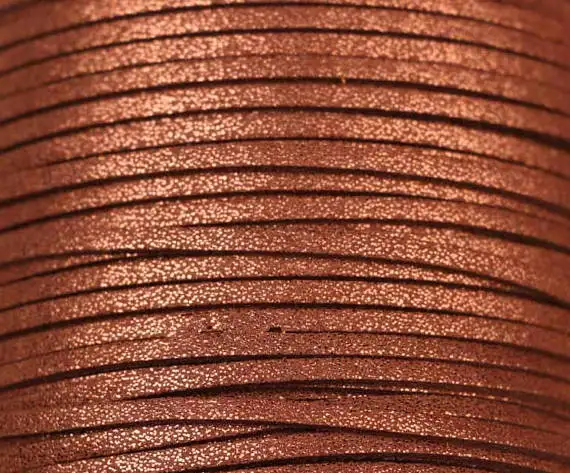 Free Shipping 100Yds Glitter Metallic Deep Brown Flat faux Leather Suede Cord, 3mm Cord,Faux Suede Cord for Bracelets 3mm