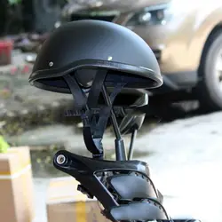 2018 FRP Motorcycle Helm Motorcross Capacete Half Helmet for Harley Retro Matte Black White Cap Women Men