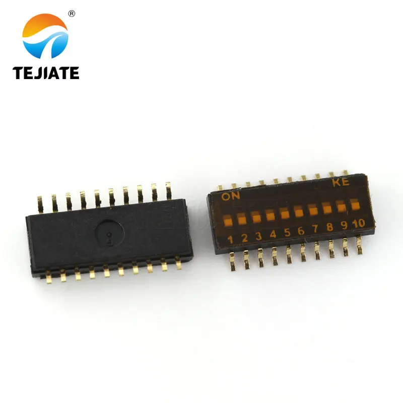 1Pcs  Slide Type SMT SMD Dip Switch, 1.27 mm Pitch 2 Row 4 Pin 2 Position / 8 pin 4 Position / 16 pin 8 Position