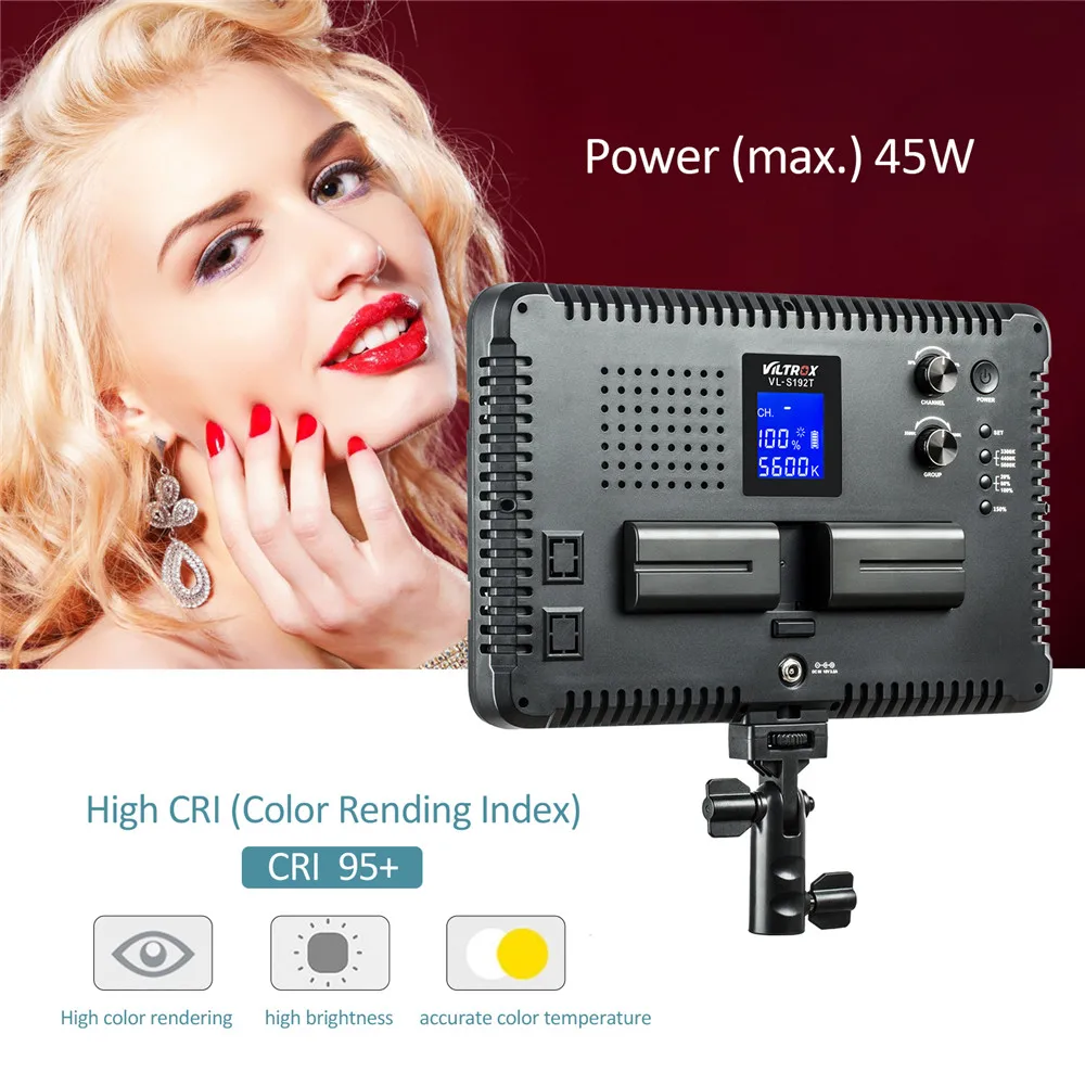 

Viltrox VL-S192T 45W Wireless remote LED light Lamp Bi-color for camera photo shooting Studio YouTube Video Live