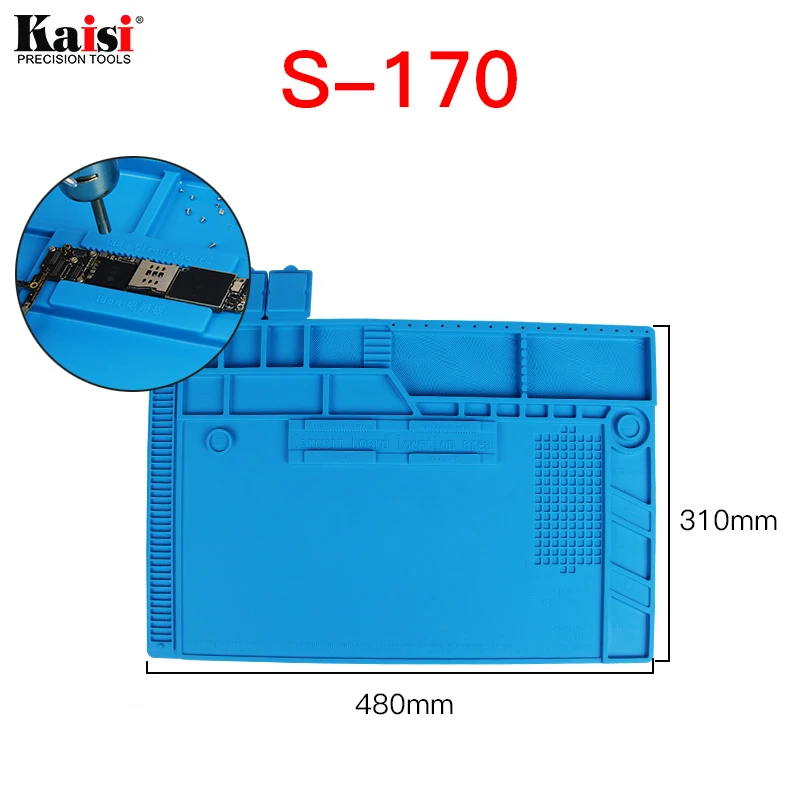 Silicone Zerbino Saldatura Pad Piattaforma di Lavoro-Zerbino Saldatura-Station-Riparazione Resistente Al Calore BGA ESD Isolante-pad di Manutenzione