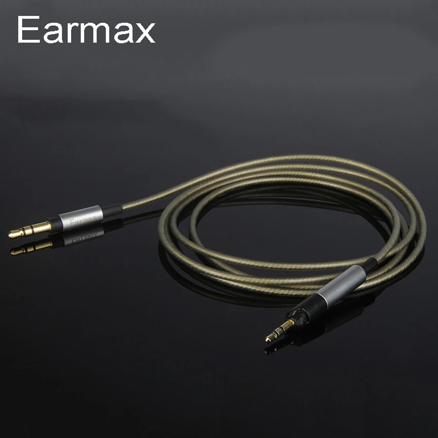 Кабель для наушников Earmax для Sennheiser HD598 HD558 HD518 HD595, кабель для наушников, кабель для гарнитуры с серебряным покрытием, обновленные кабели с разъемом от 3,5 мм до 2,5 мм