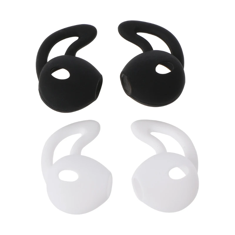 2Pairs Eartip Silicone in-ear Headset Earbuds Cover with Ear Hook for Apple Airpods iPhone 8 7 6 6S Plus 5 5S SE EarPods