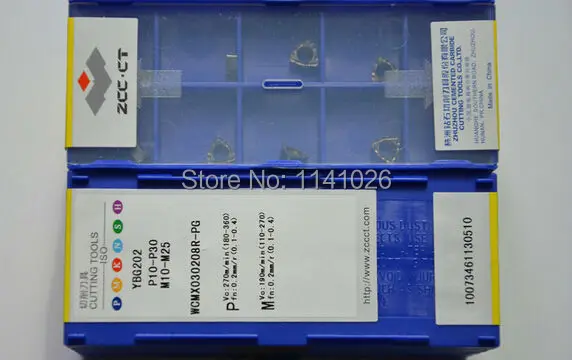 Free shopping ZCC.CT WCMX030208R-PG YBG202 CNC blade alloy carbide cutting tool carbide inserts Processing of stainless steel