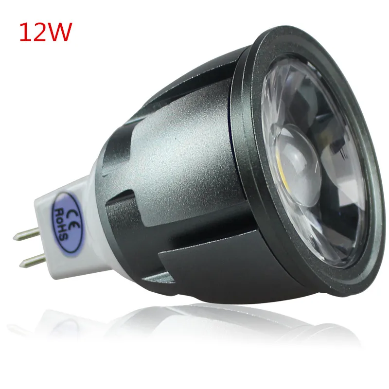 Lançamento holofotes led de alta qualidade mr16/gu5.3 9w 12w 15w 12v/110v/220v, lâmpada regulável para teto branca e quente