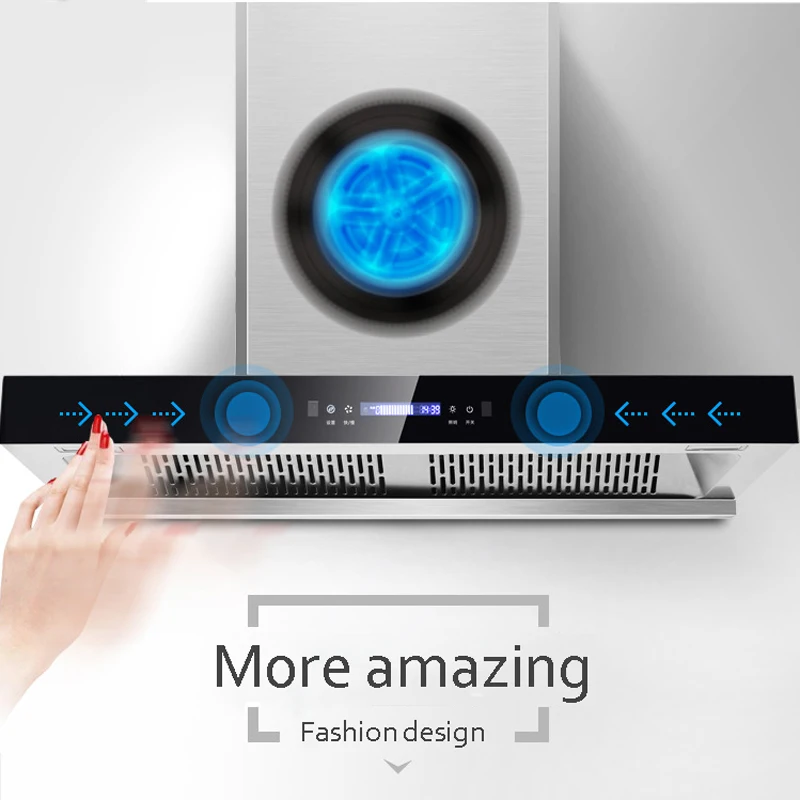 상단 흡입 레인지 후드, 주방 가정용 레인지 후드, 하이 엔드 주방 흡입 기계, 지능형 바디 인덕션 주방 후드 