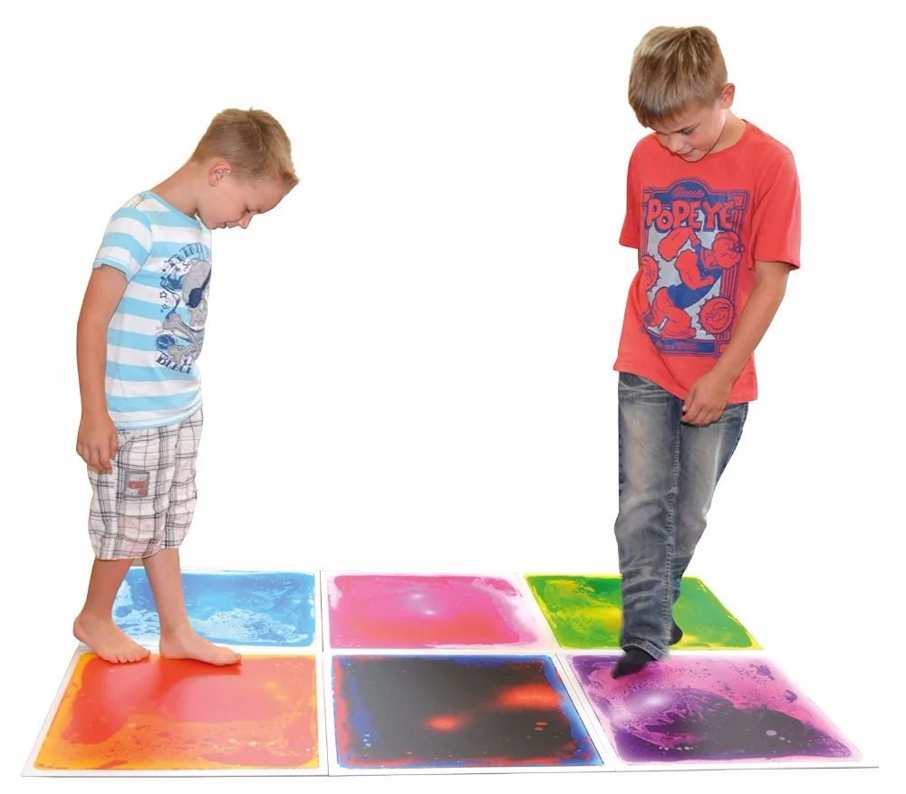 Liquid Floor Tiles 12\'\'x12\'\' Ground Tile for Nightclub Bar Kids Room Decoration, 1-Piece  Flooring Tiles