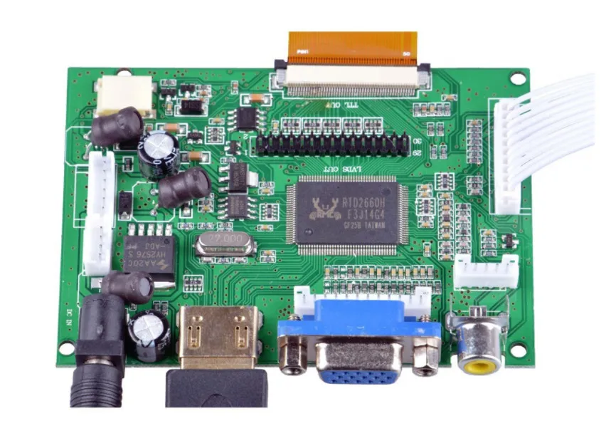 7Inch HD LCD Display Screen Monitor Driver Board Control HDMI-Compatible VGA AV For Lattepanda Raspberry Pi Banana Pi