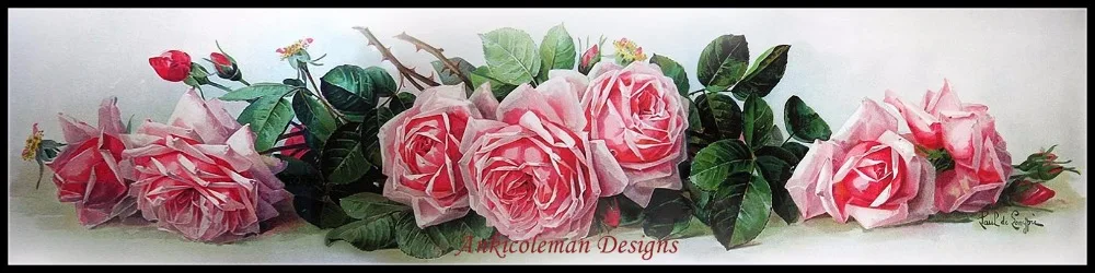 Needlework for embroidery DIY DMC High Quality - Counted Cross Stitch Kits 14 ct Oil painting - La France Roses