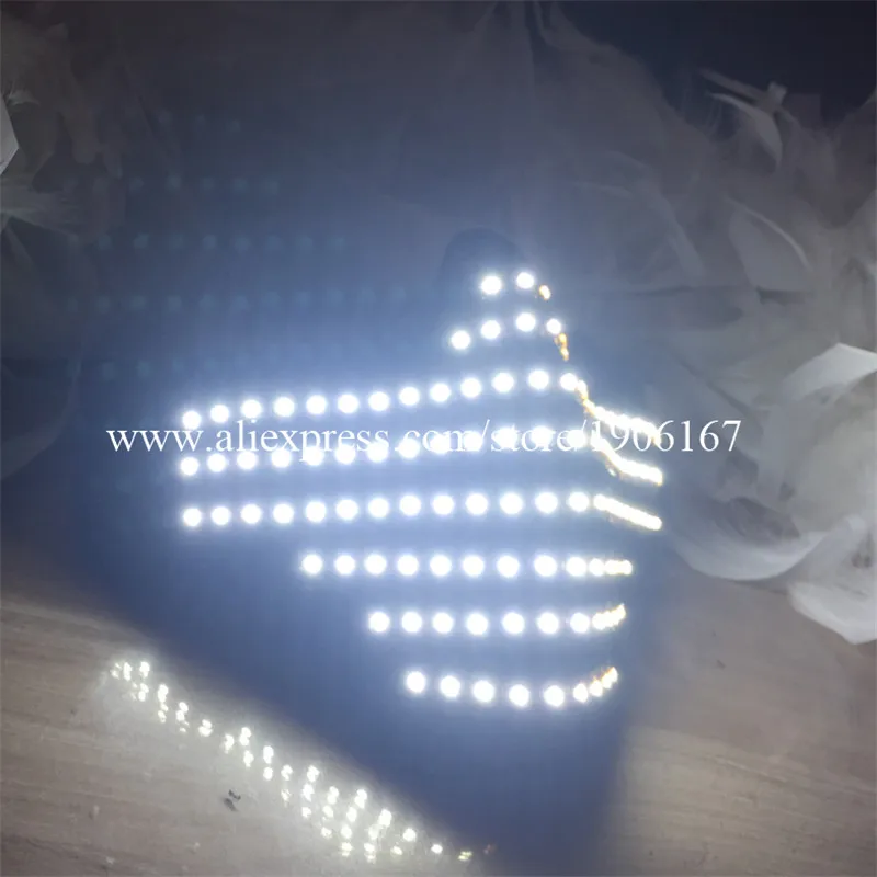 Hot Sale White Color LED Luminous Flashing Light Up Christmas Face Mask For DJ Masks Party Halloween Birthday Gift