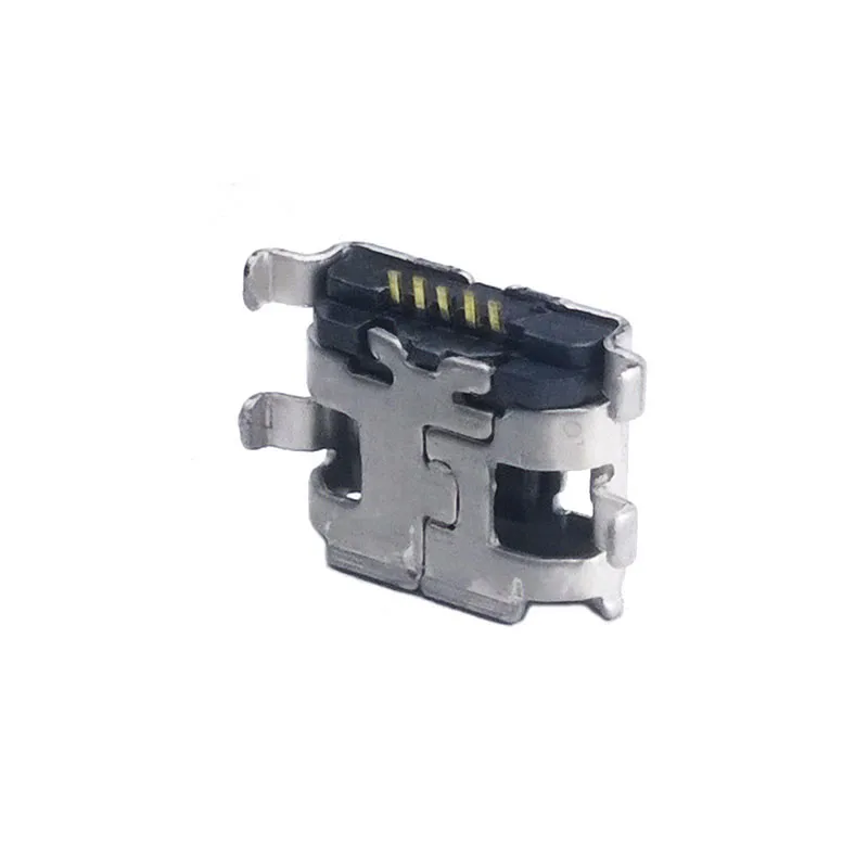 20 pcs/lot Warp Edge 5 Pin 4 Foot DIP Micro USB Connector Jack Tail Sockect Plug Terminals Female usb