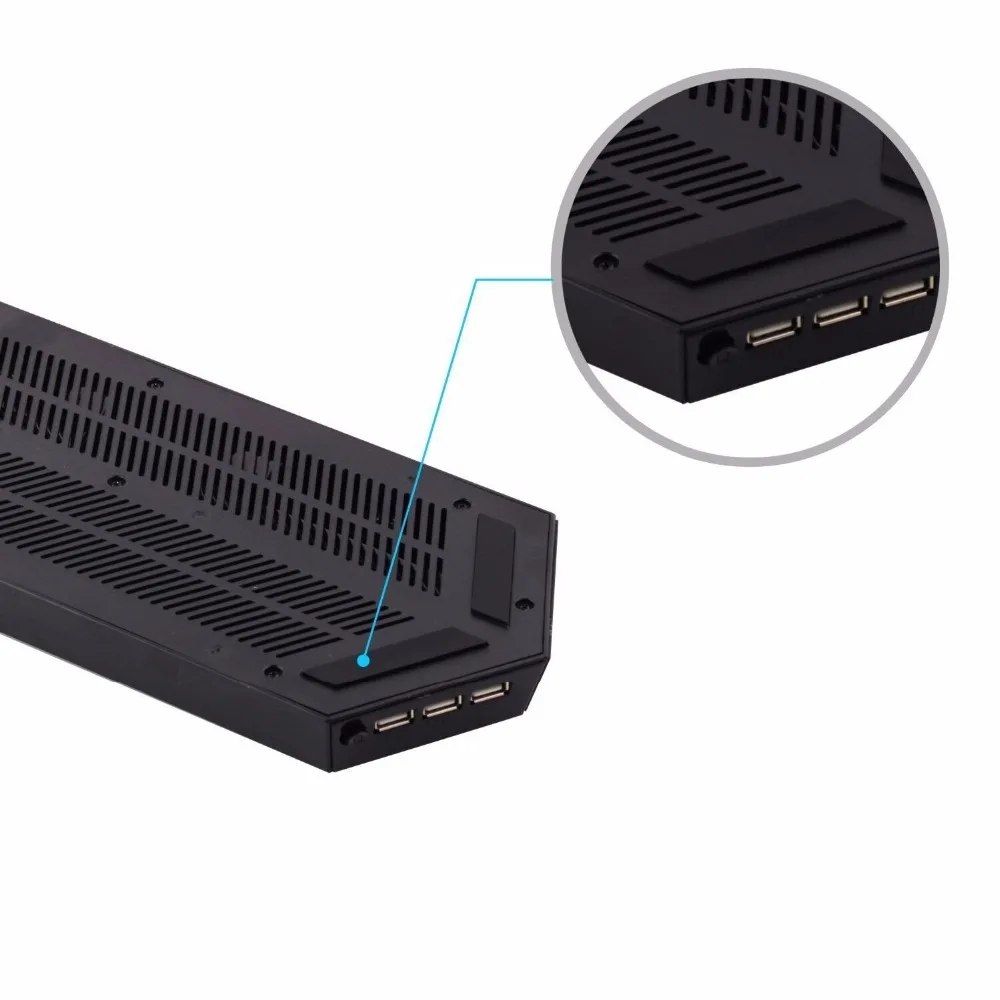 PS4 แนวตั้งขาตั้งพัดลมระบายความร้อน Cooler Heat Sink Dual Charging Station สำหรับ Playstation 4 DualShock 4 V1 ตัวควบคุม